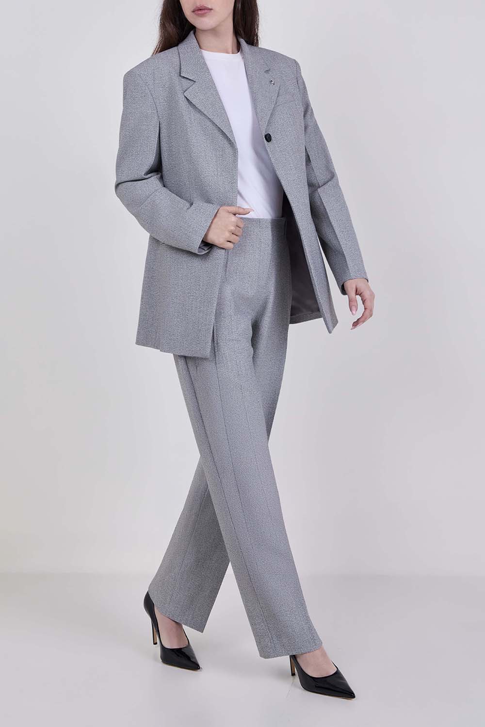 מכנסיים מחויטים בגזרה ישרה